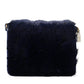 Dolce & Gabbana Dolce & Gabbana Exquisite Blue Mink Fur Shoulder Bag/Blue