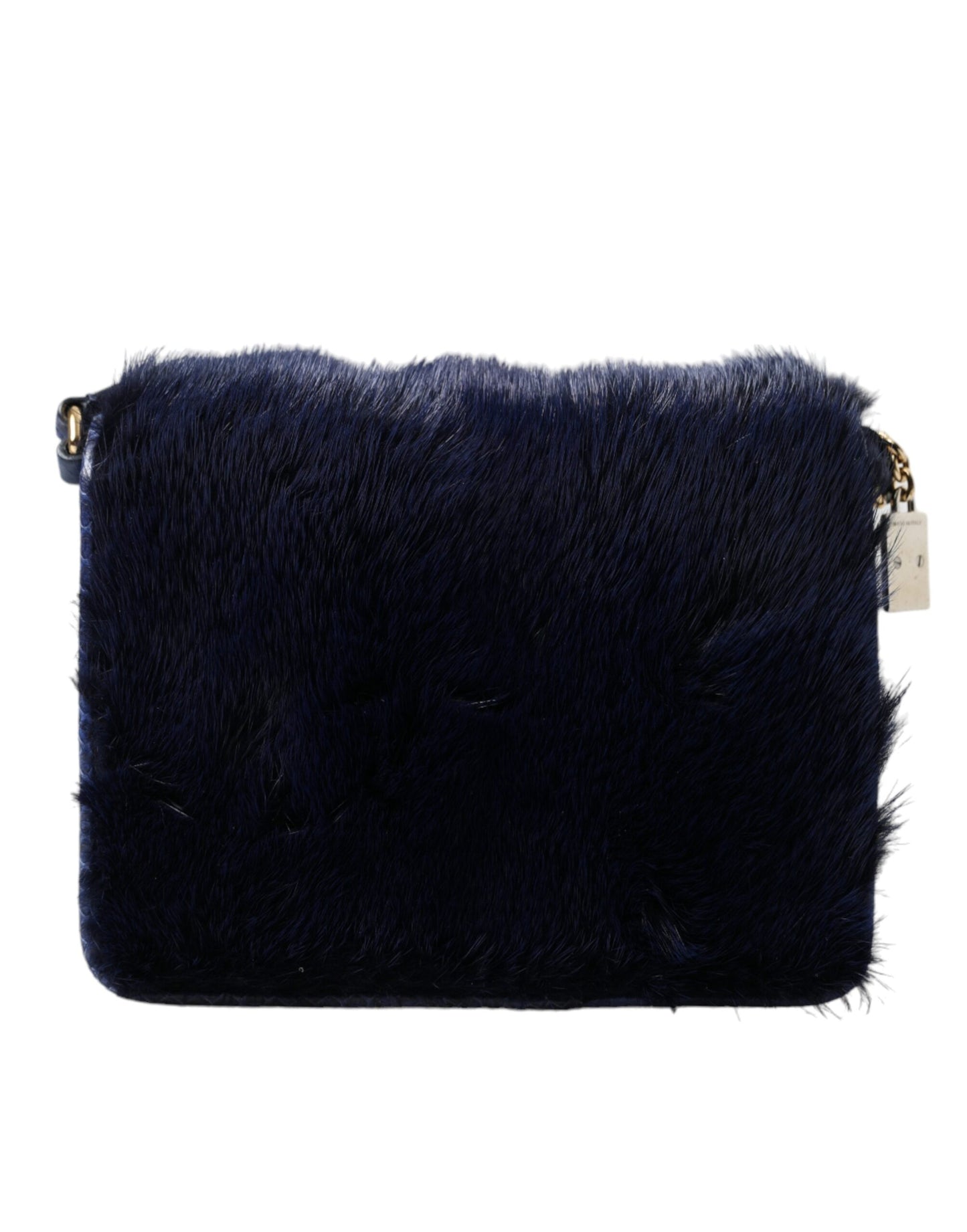 Dolce & Gabbana Dolce & Gabbana Exquisite Blue Mink Fur Shoulder Bag/Blue