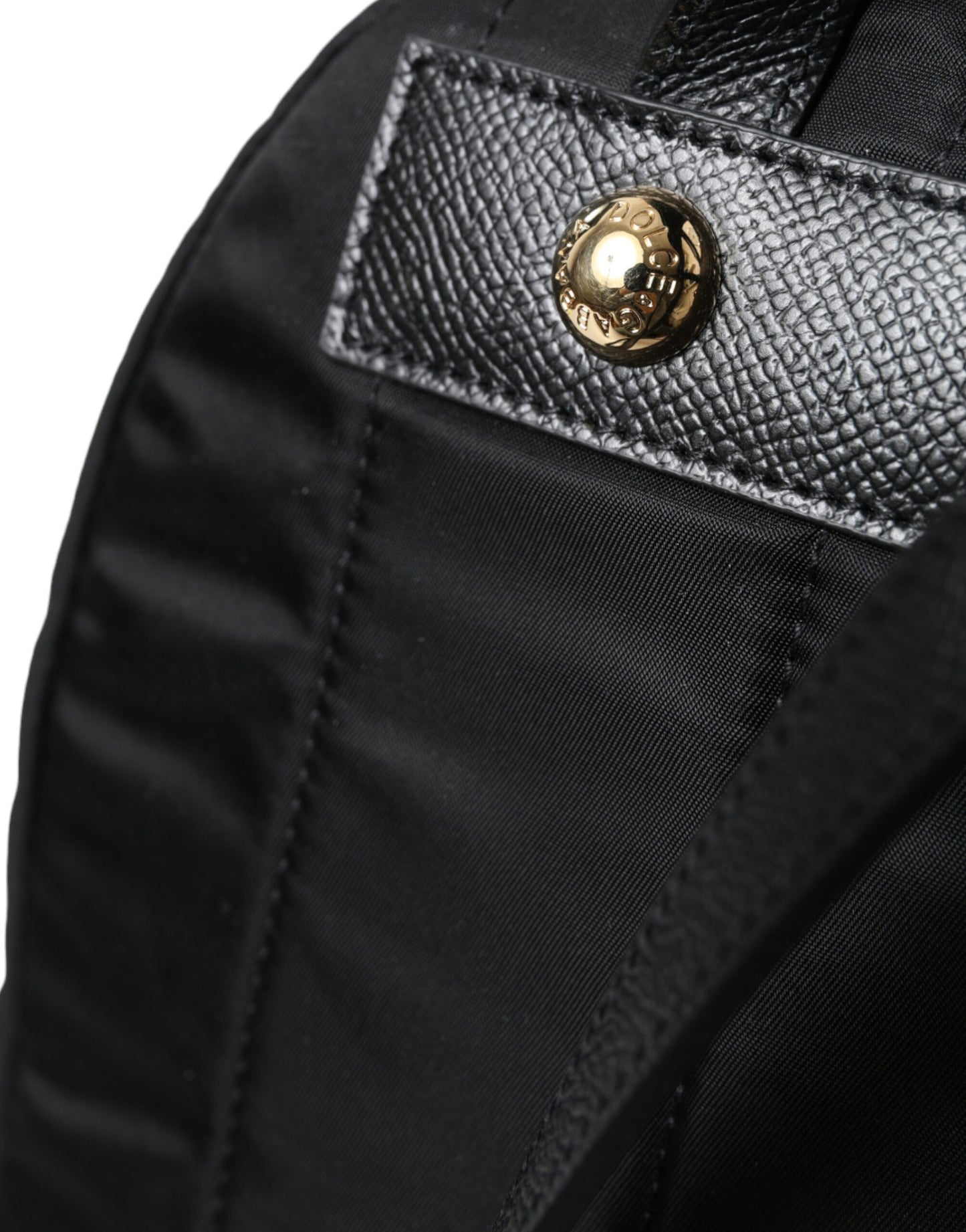 Dolce & Gabbana Elegant Black Gold Detail Backpack/Black