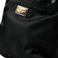 Dolce & Gabbana Elegant Black Gold Detail Backpack/Black