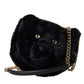 Dolce & Gabbana Dolce & Gabbana Exquisite Croc-Embossed Panther Shoulder Bag/Black