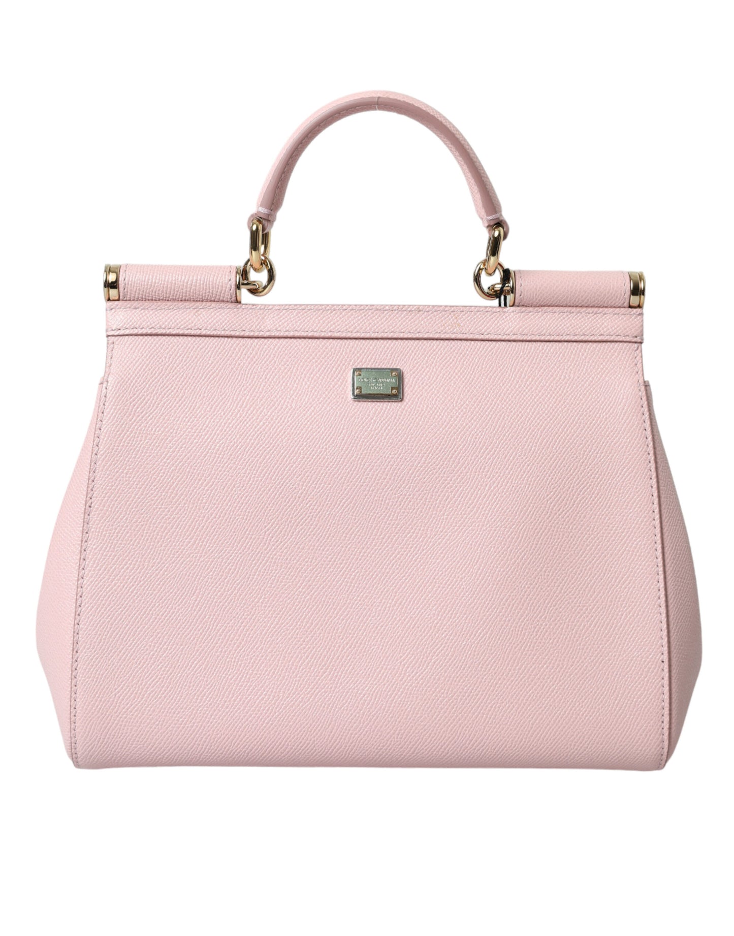 Dolce & Gabbana Chic Pink Sicily Leather Shoulder Bag/Pink