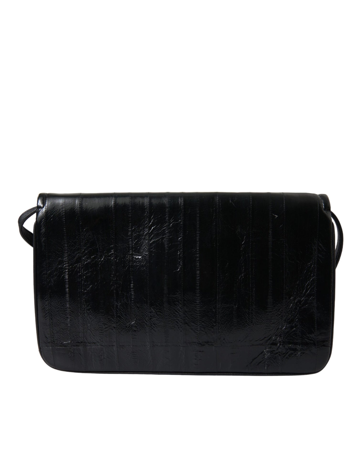 Dolce &amp; Gabbana Dolce &amp; Gabbana Elegant Eelskin Leather Shoulder Bag/Black
