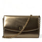 Dolce & Gabbana Dolce & Gabbana Elegant Metallic Gold Leather Crossbody Purse/Gold