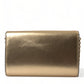 Dolce & Gabbana Dolce & Gabbana Elegant Metallic Gold Leather Crossbody Purse/Gold