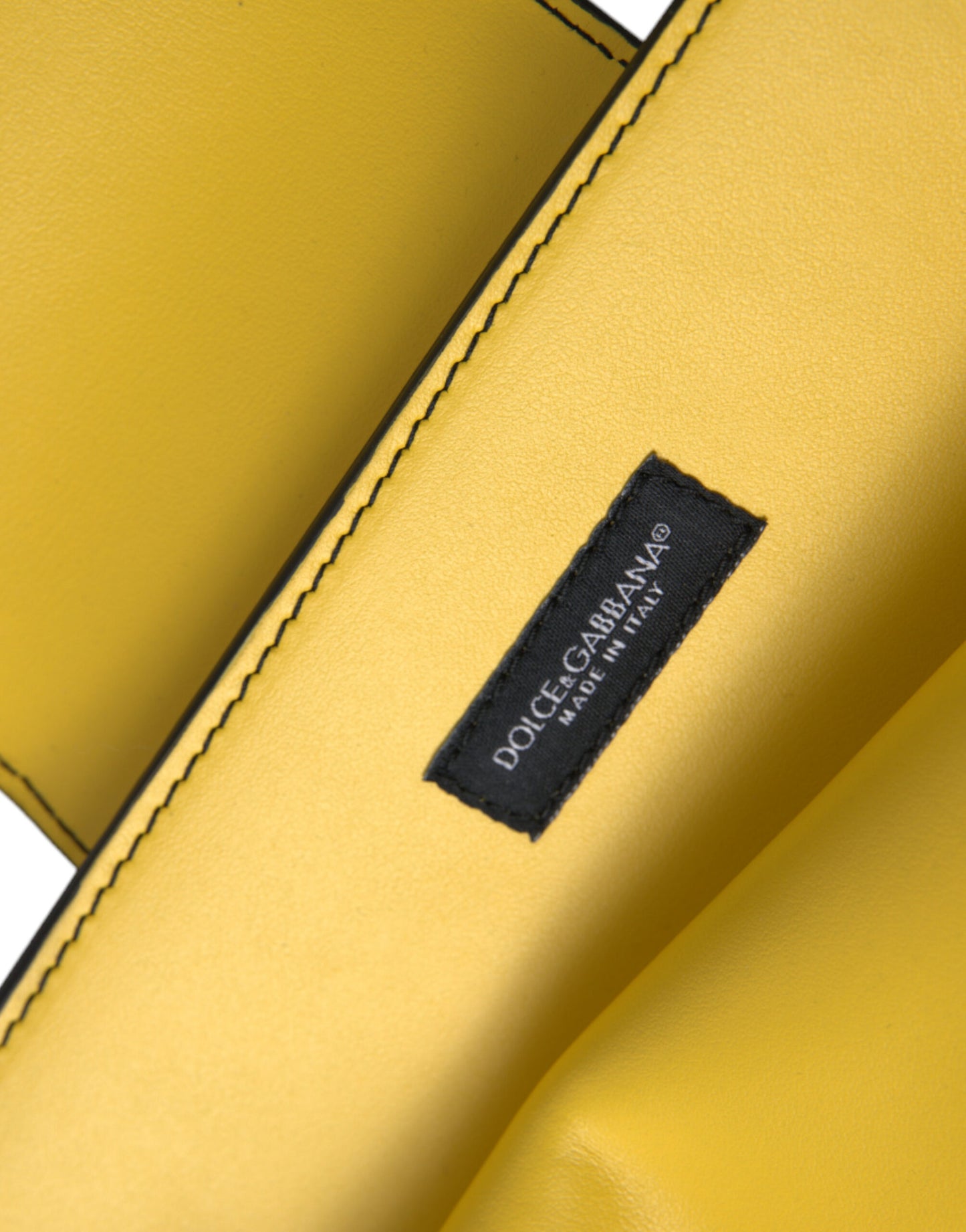 Dolce & Gabbana Dolce & Gabbana Exquisite Yellow Leather Eyewear Case/Yellow