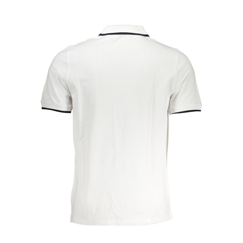 K-WAY Chic White Contrast Detail Polo Shirt/L/White