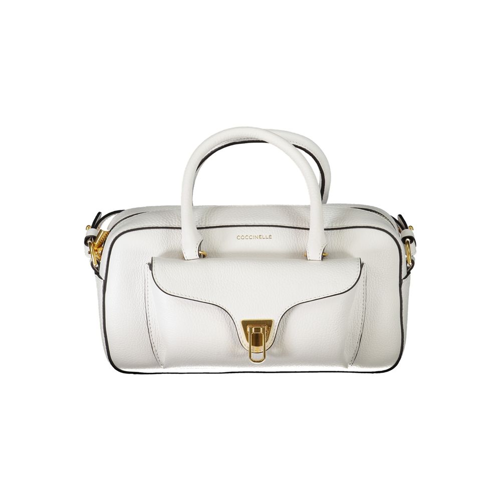 Coccinelle White Leather Handbag/White