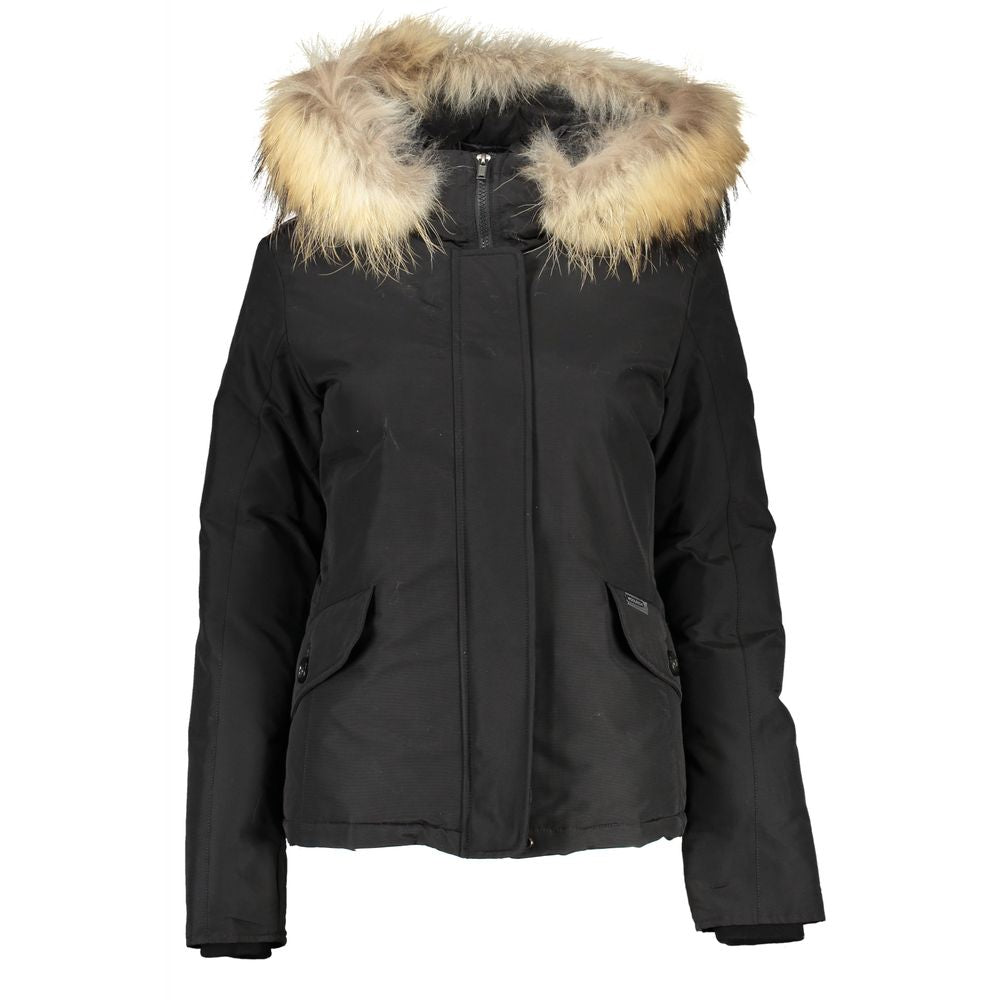 Woolrich Black Cotton Jackets & Coat/M/Black