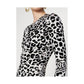 Love Moschino Chic Red Leopard V-Neck Ruffle Dress/IT42|M/White