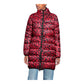 Love Moschino Love Moschino Chic Leopard Print Long Down Jacket/IT46 | L/Red