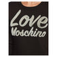 Love Moschino Chic Embossed Logo Cotton Blend Dress/IT42|M/Black