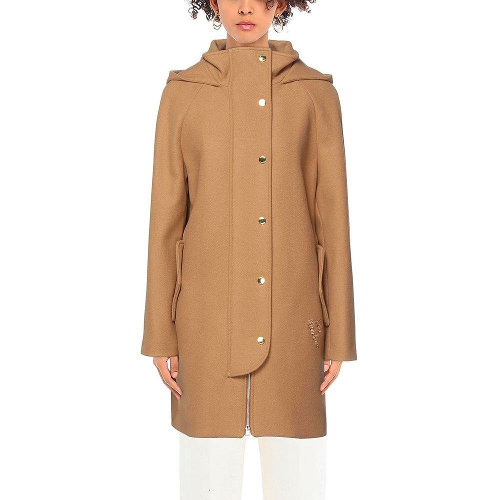 Love Moschino Brown Wool Women Coat/IT48 | XL/Brown