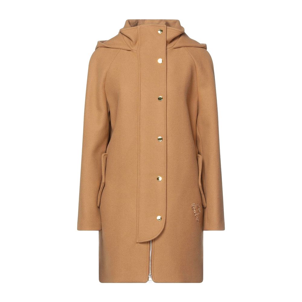 Love Moschino Brown Wool Women Coat/IT48 | XL/Brown