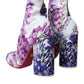 Dolce & Gabbana Dolce & Gabbana White Floral Jersey Stretch Boots Shoes/EU39/US8.5/White