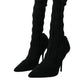 Dolce & Gabbana Dolce & Gabbana Black Stiletto Heels Mid Calf Boots Shoes/EU39/US8.5/Black