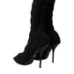 Dolce & Gabbana Dolce & Gabbana Black Stiletto Heels Mid Calf Boots Shoes/EU39/US8.5/Black