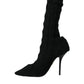 Dolce & Gabbana Dolce & Gabbana Black Stiletto Heels Mid Calf Boots Shoes/EU39/US8.5/Black