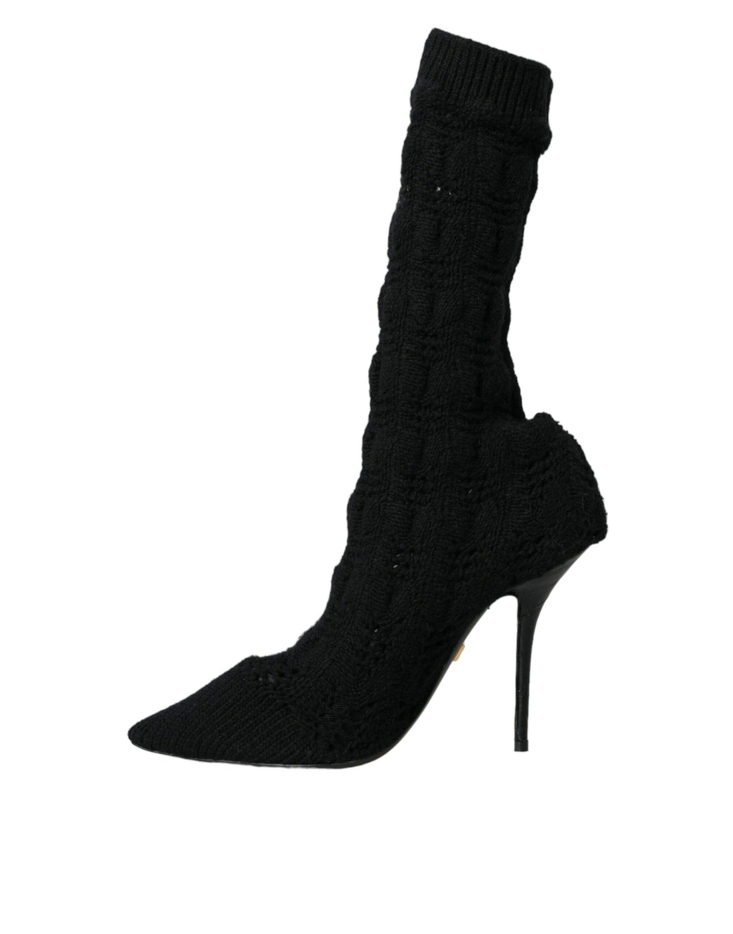 Dolce & Gabbana Dolce & Gabbana Black Stiletto Heels Mid Calf Boots Shoes/EU39/US8.5/Black