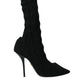 Dolce & Gabbana Dolce & Gabbana Black Stiletto Heels Mid Calf Boots Shoes/EU39/US8.5/Black