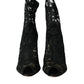 Dolce & Gabbana Black Stretch Taormina Lace Boots Shoes/EU38.5/US8/Black