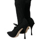 Dolce & Gabbana Black Stiletto Heels Mid Calf Boots Shoes/EU39/US8.5/Black