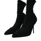 Dolce & Gabbana Dolce & Gabbana Black Stiletto Heels Mid Calf Boots Shoes/EU37.5/US7/Black