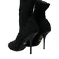 Dolce & Gabbana Dolce & Gabbana Black Stiletto Heels Mid Calf Boots Shoes/EU37.5/US7/Black