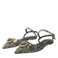 Dolce & Gabbana Dolce & Gabbana Multicolor Jacquard Crystal Slingback Sandals Shoes/EU40/US9.5/Multicolor