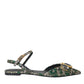 Dolce & Gabbana Dolce & Gabbana Multicolor Jacquard Crystal Slingback Sandals Shoes/EU40/US9.5/Multicolor