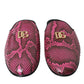 Dolce & Gabbana Dolce & Gabbana Fuchsia Python Logo Mule Flat Sandals Shoes/EU39/US8.5/Fuchsia