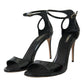 Dolce & Gabbana Dolce & Gabbana Black KEIRA Leather Heels Sandals Shoes/EU41/US10.5/Black