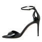 Dolce & Gabbana Dolce & Gabbana Black KEIRA Leather Heels Sandals Shoes/EU41/US10.5/Black