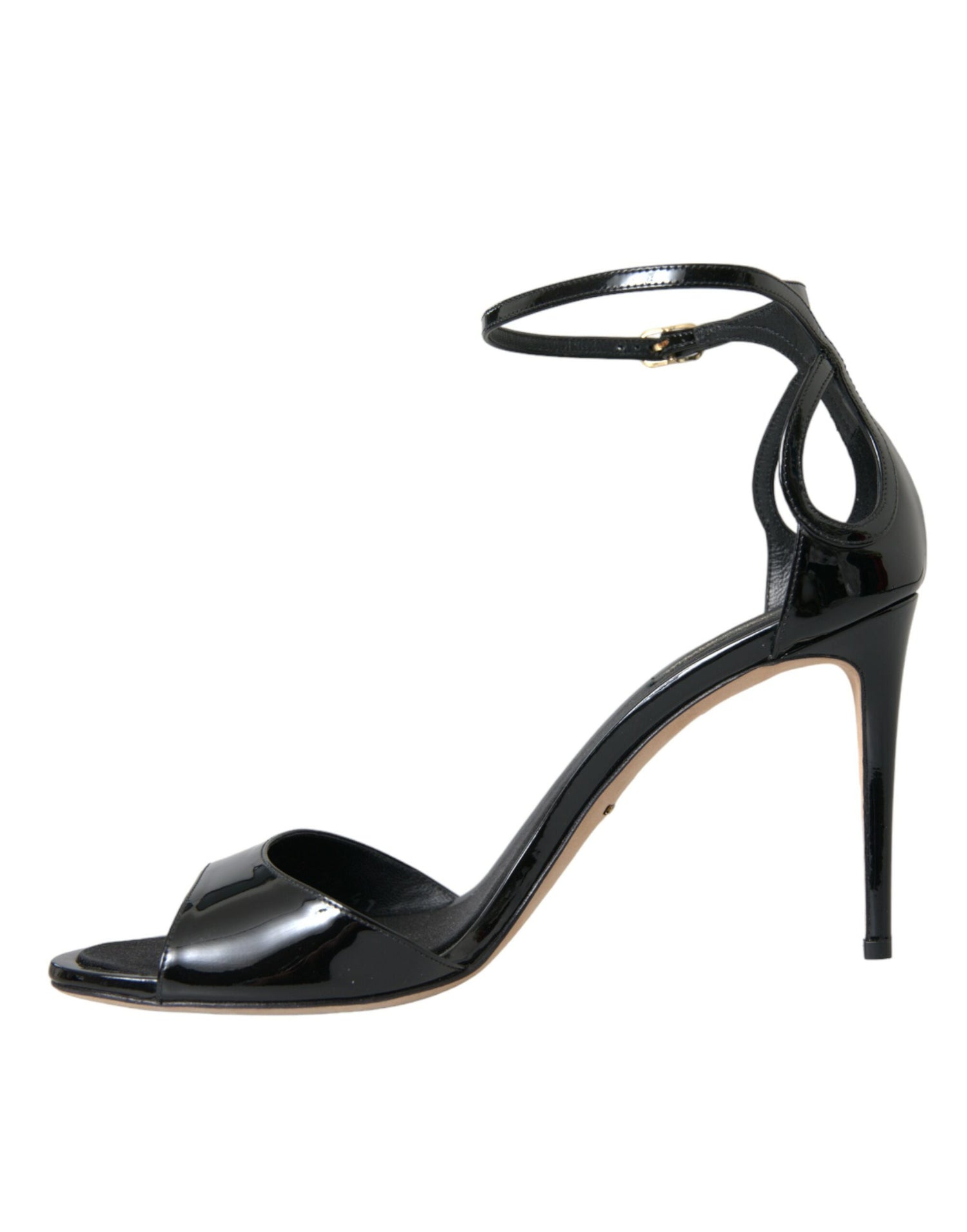 Dolce &amp; Gabbana Dolce &amp; Gabbana Black KEIRA Leather Heels Sandals Shoes/EU41/US10.5/Black