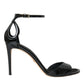 Dolce & Gabbana Dolce & Gabbana Black KEIRA Leather Heels Sandals Shoes/EU41/US10.5/Black