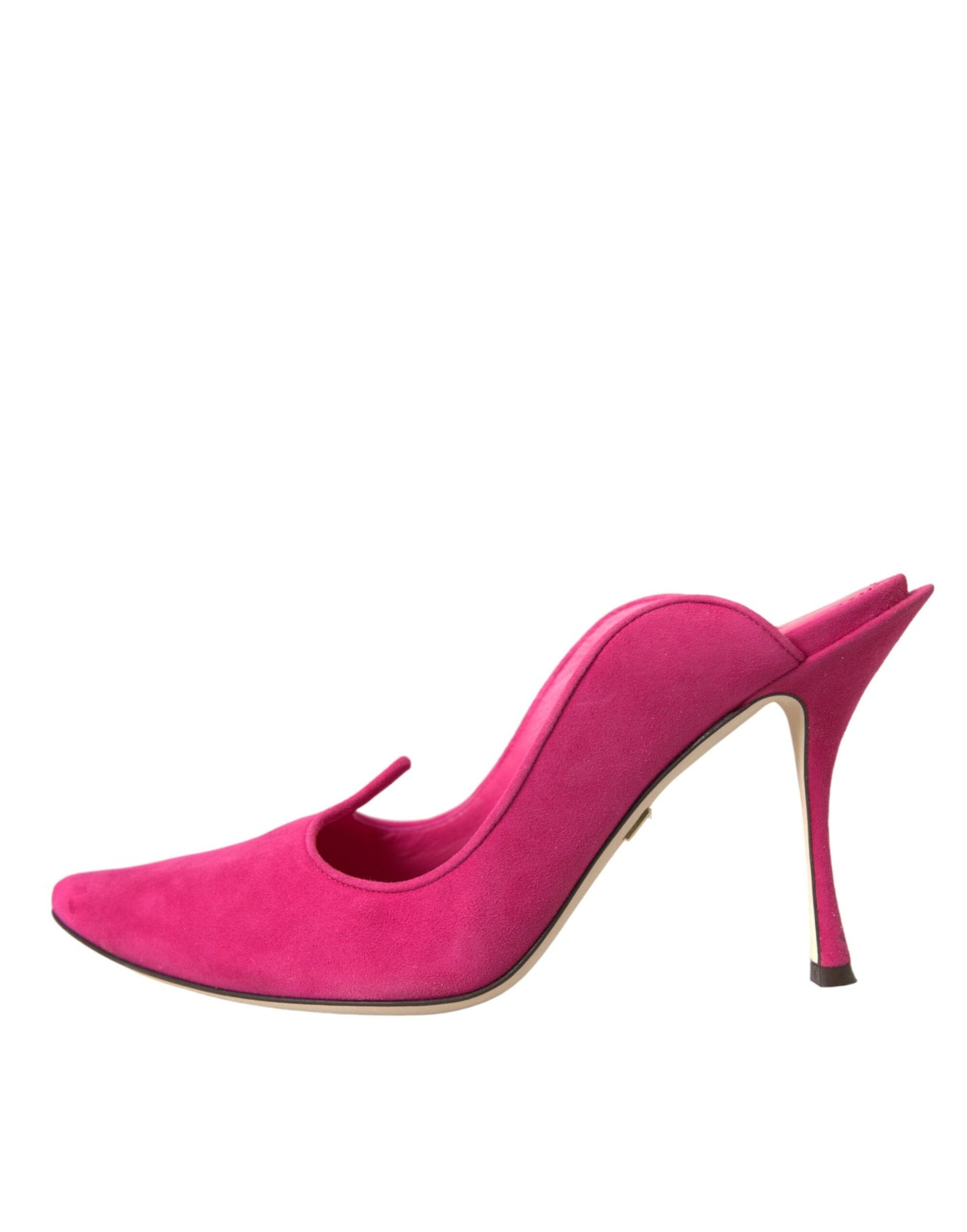 Dolce & Gabbana Dolce & Gabbana Fuchsia Suede Leather Mules Sandals Shoes/EU39/US8.5/Fuchsia