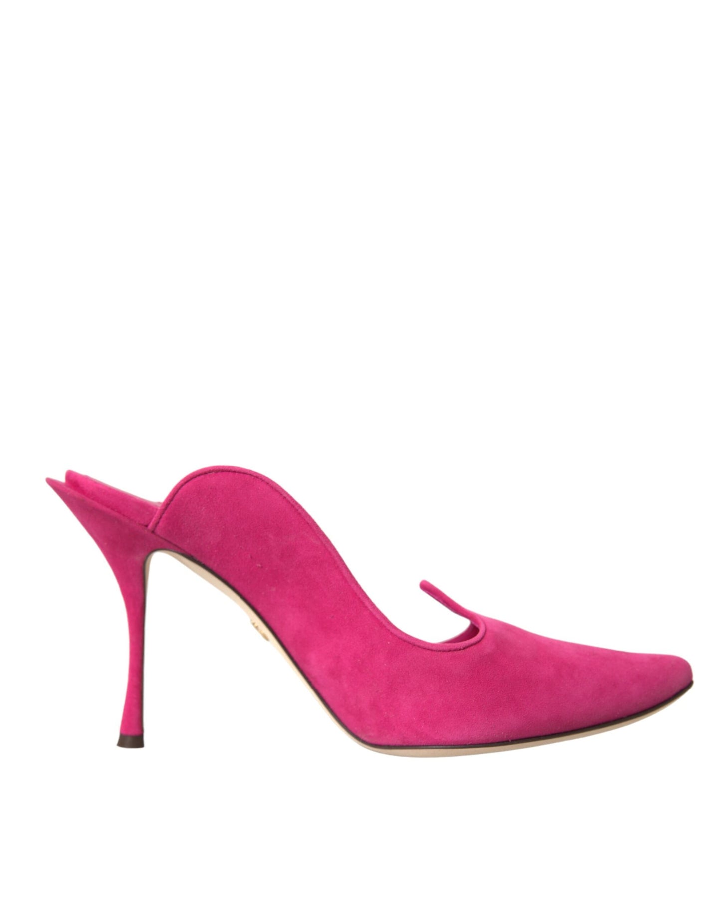 Dolce & Gabbana Dolce & Gabbana Fuchsia Suede Leather Mules Sandals Shoes/EU39/US8.5/Fuchsia