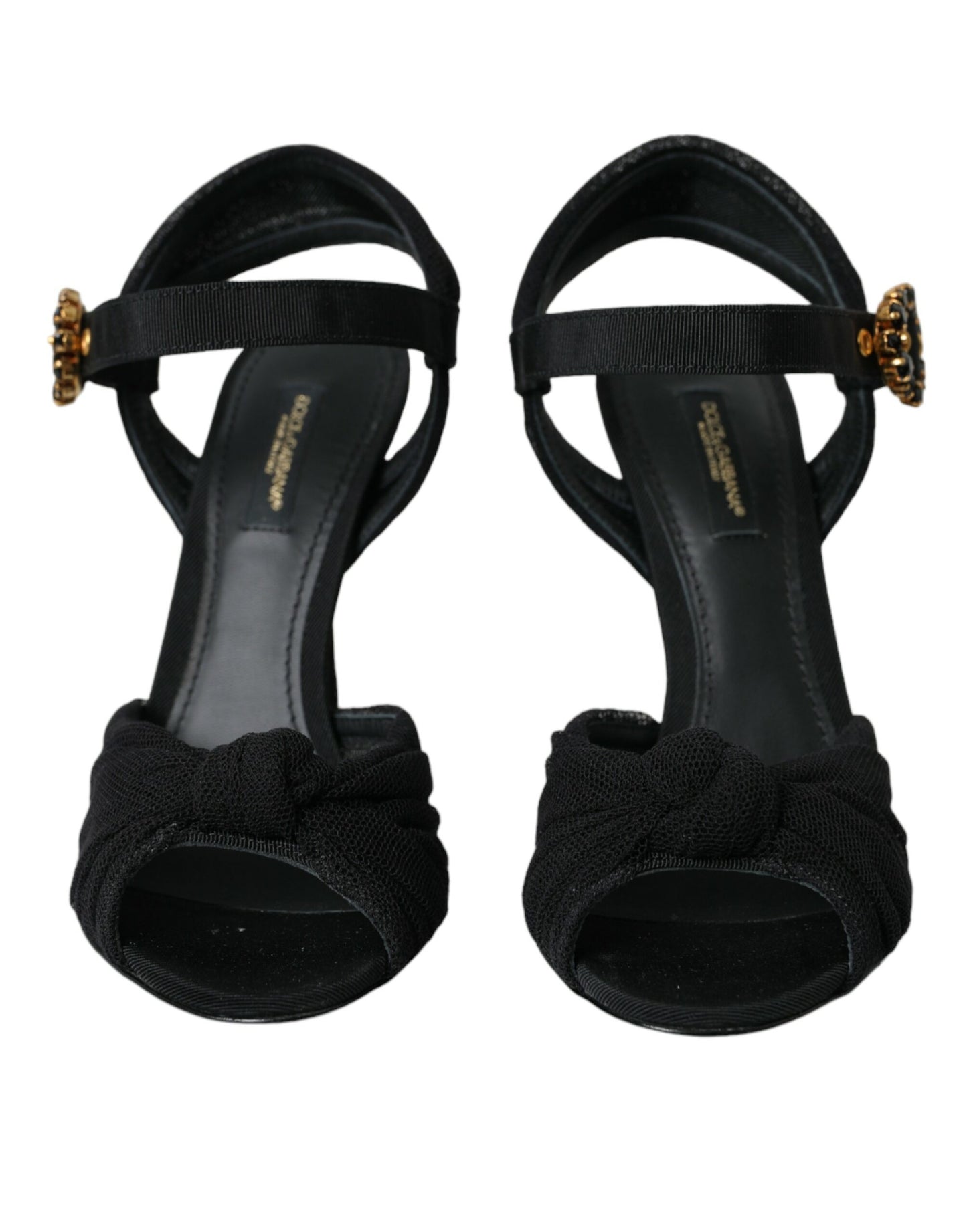 Dolce & Gabbana Dolce & Gabbana Black Suede Embellished Heels Sandals Shoes/EU36.5/US6/Black