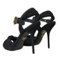 Dolce & Gabbana Dolce & Gabbana Black Suede Embellished Heels Sandals Shoes/EU38.5/US8/Black