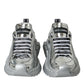 Dolce & Gabbana Dolce & Gabbana Silver Leather Super Queen Sneakers Shoes/EU37/US6.5/Silver