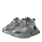 Dolce & Gabbana Dolce & Gabbana Silver Leather Super Queen Sneakers Shoes/EU37/US6.5/Silver