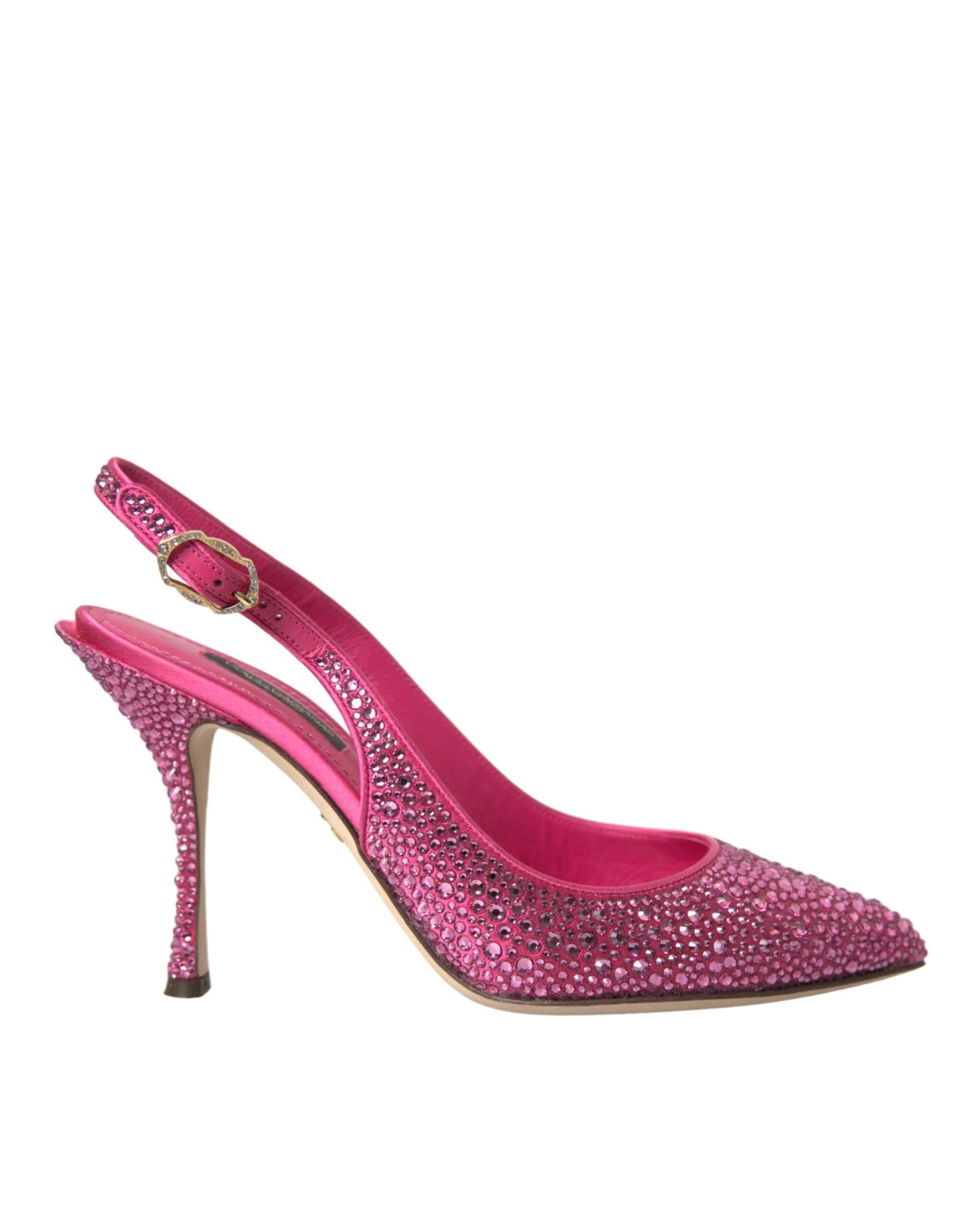 Dolce &amp; Gabbana Pink Slingbacks Crystal Pumps Shoes/EU39/US8.5/Pink