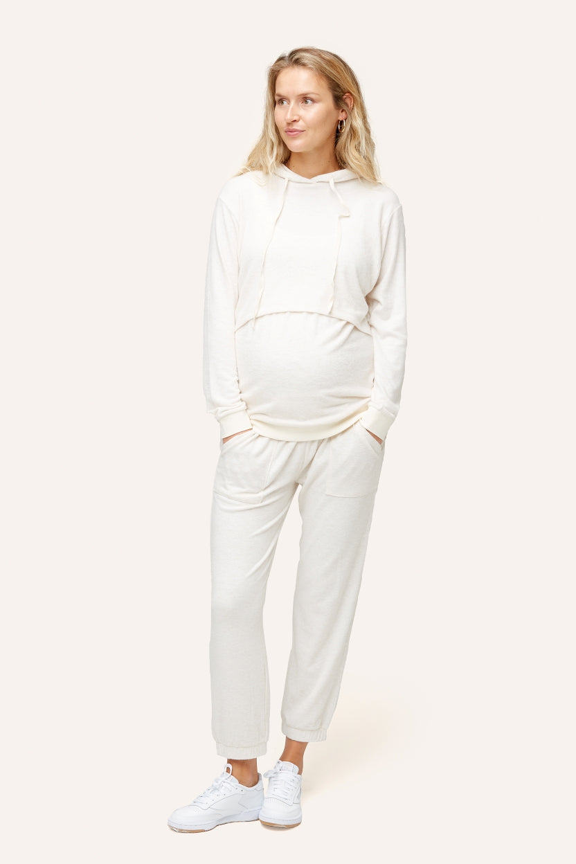 Nom Maternity Jojo Maternity + Nursing Hoodie - /Off White