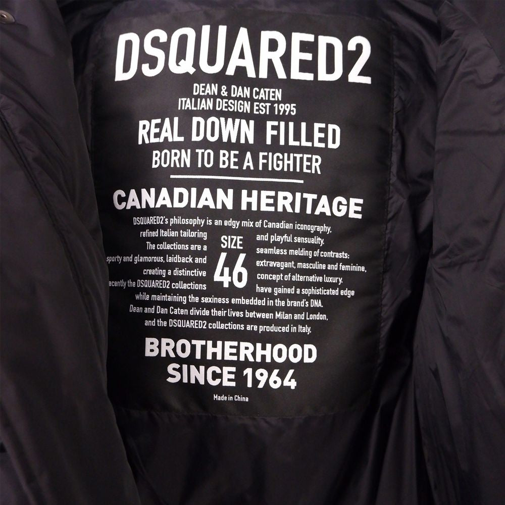 Dsquared² Black Nylon Men Jacket/IT56 | 3XL/Black