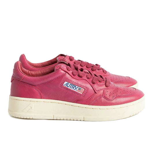 Autry Fuchsia Leather Di Capra Sneaker/EU38/US8/Fuchsia