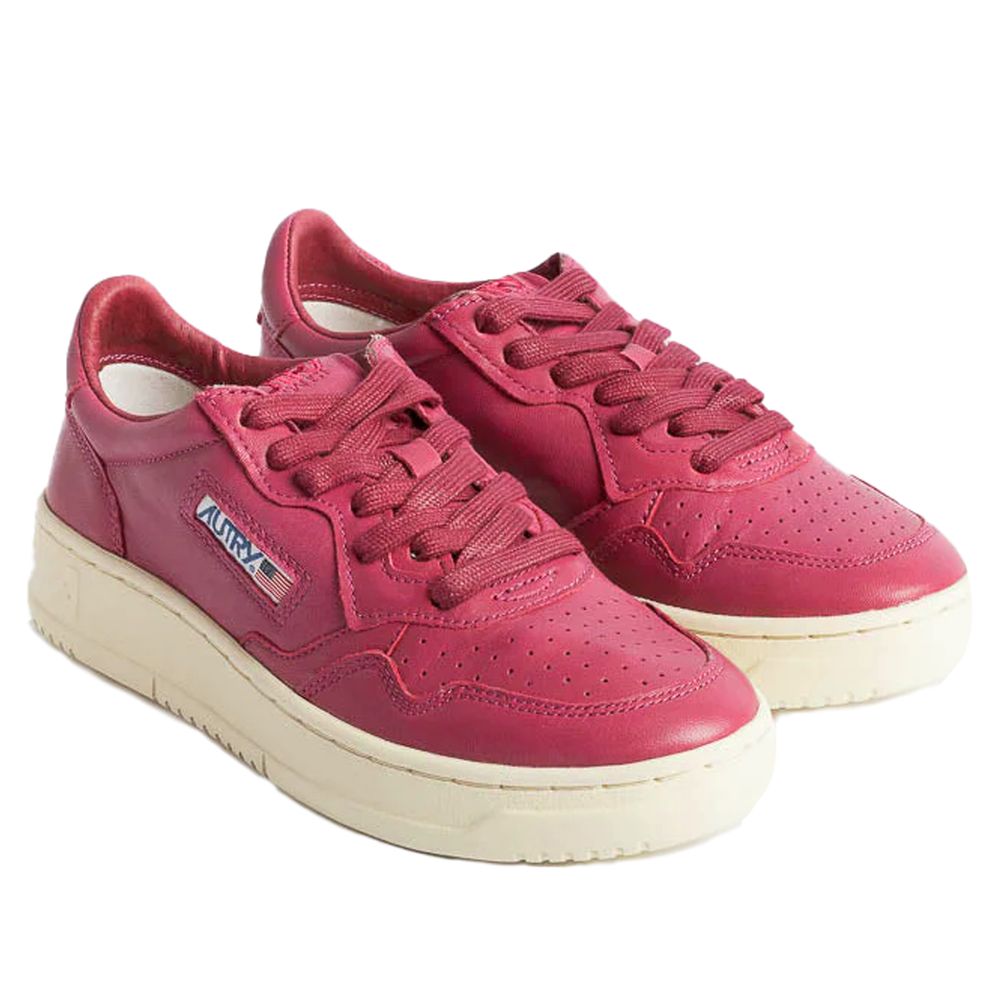 Autry Fuchsia Leather Di Capra Sneaker/EU38/US8/Fuchsia