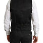 Dolce & Gabbana Dolce & Gabbana Black Wool Stretch Waistcoat Formal Dress Vest/IT46 | S/Black