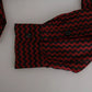 Dolce & Gabbana Dolce & Gabbana Black Red Zigzag Pattern Casual Shirt/IT39 | S/Black