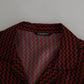 Dolce & Gabbana Dolce & Gabbana Black Red Zigzag Pattern Casual Shirt/IT39 | S/Black