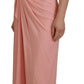 Dolce & Gabbana Pink Silk Stretch Strapless Sheath Midi Dress/IT36 | XS/Pink